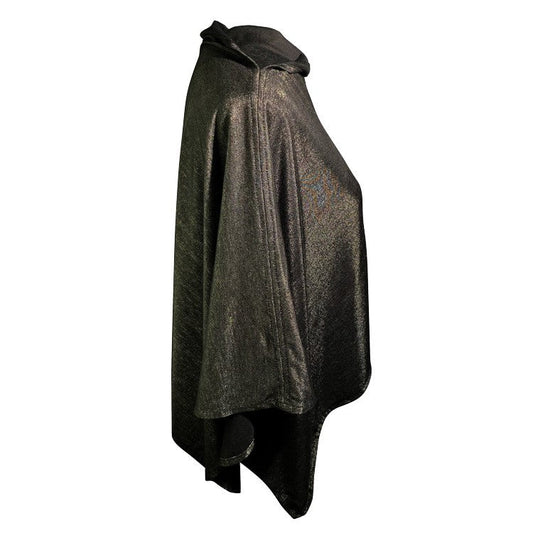 TRU47 Black Silver Jersey Modal Short Poncho