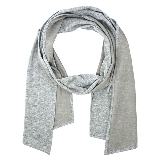 TRU47 Reversible Silver Cotton Double Knit Scarf