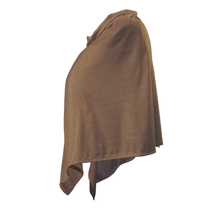 TRU47 Short Mocha Silver Jersey Modal Poncho