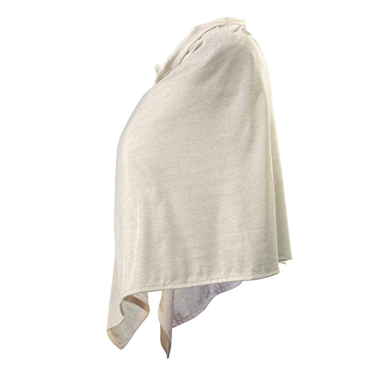 TRU47 Natural Silver Modal Short Poncho