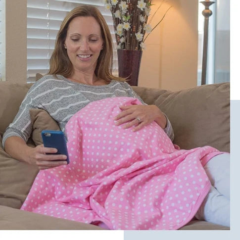 Women with EMF Protection Blanket