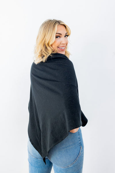 TRU47 Silver Jersey Modal Long Poncho