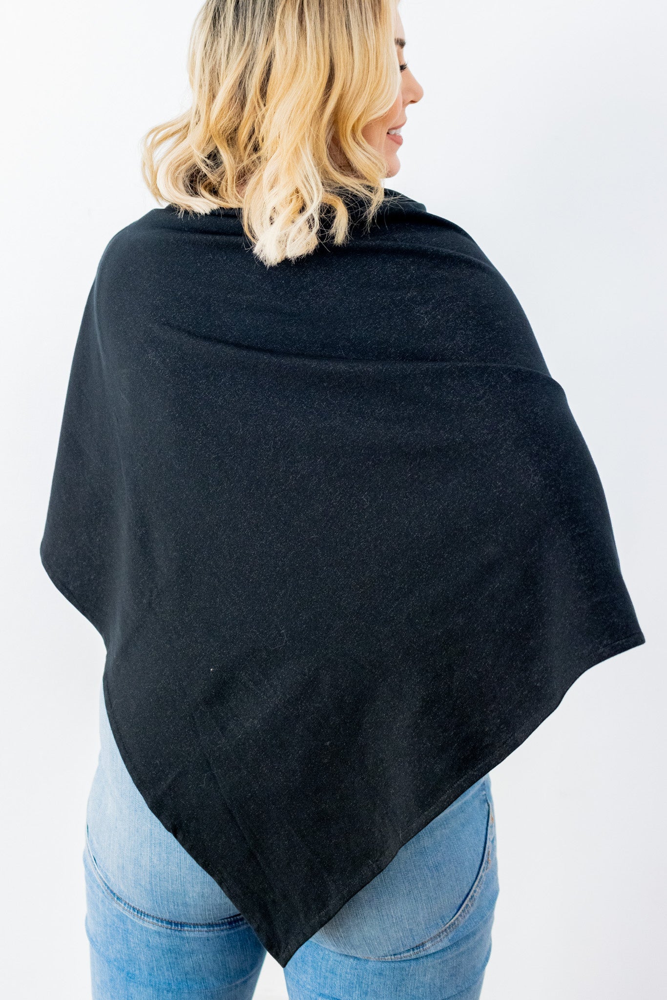 TRU47 Silver Jersey Modal Long Poncho