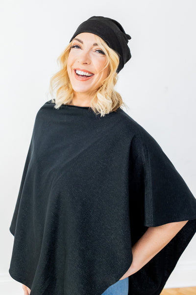 TRU47 Black Silver Jersey Modal Beanie