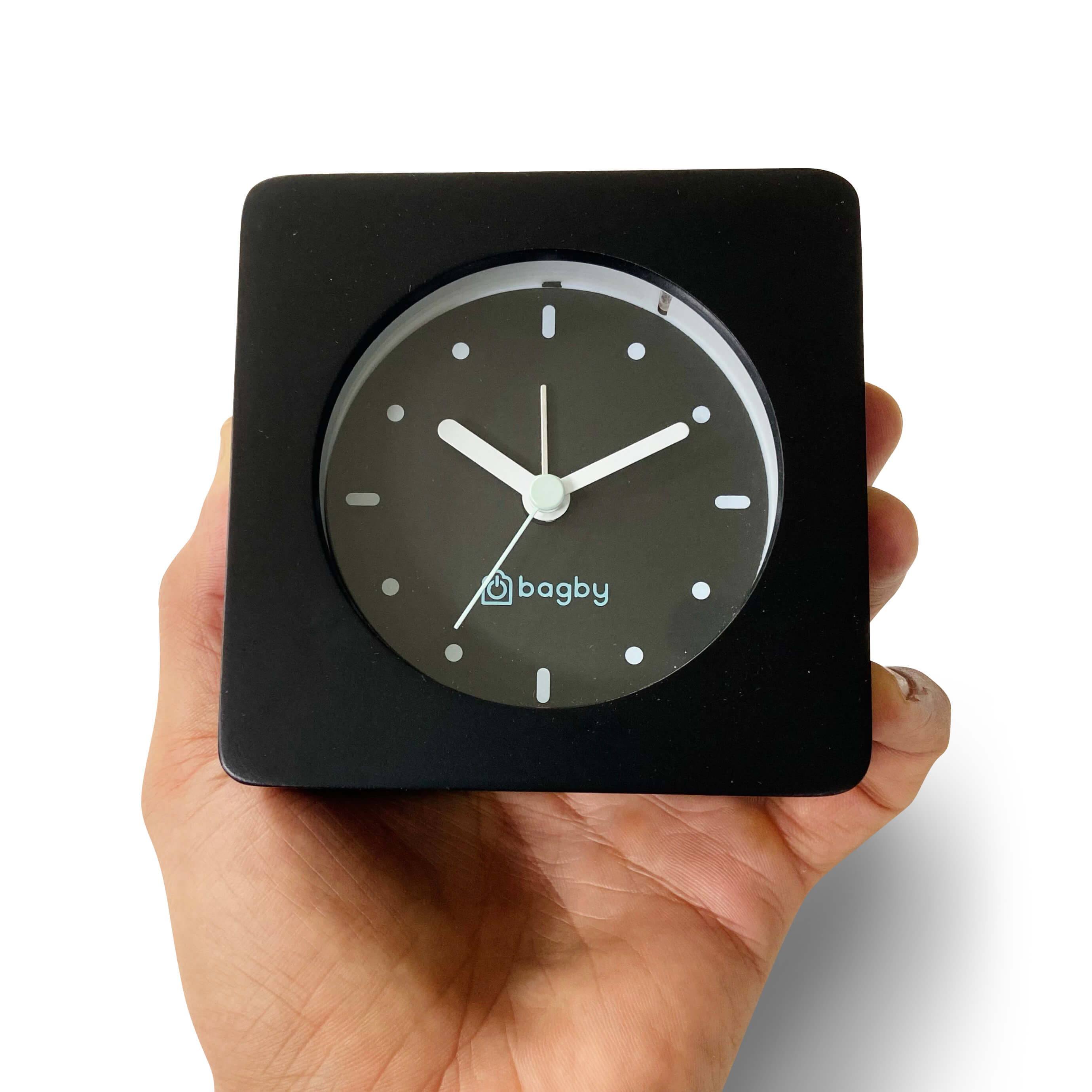 Bagby EMF-Free Minimalist Silent Analog Alarm Clock Black