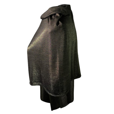 TRU47 Black Silver Jersey Modal Short Poncho