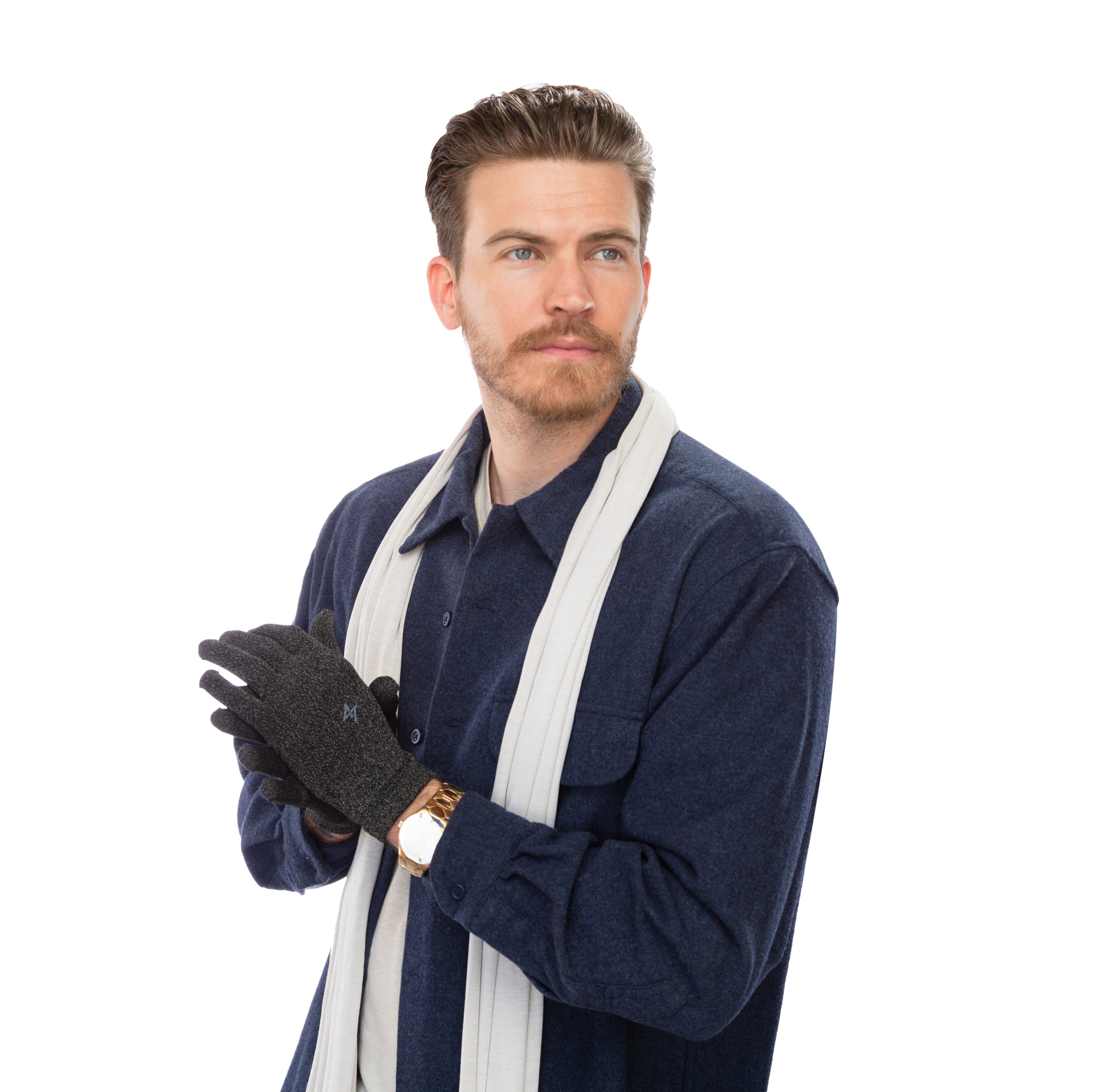 TRU47 Sanitized Silver Black Gloves