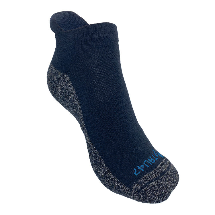 TRU47 Black Merino Wool Grounding Socks - Low Cut