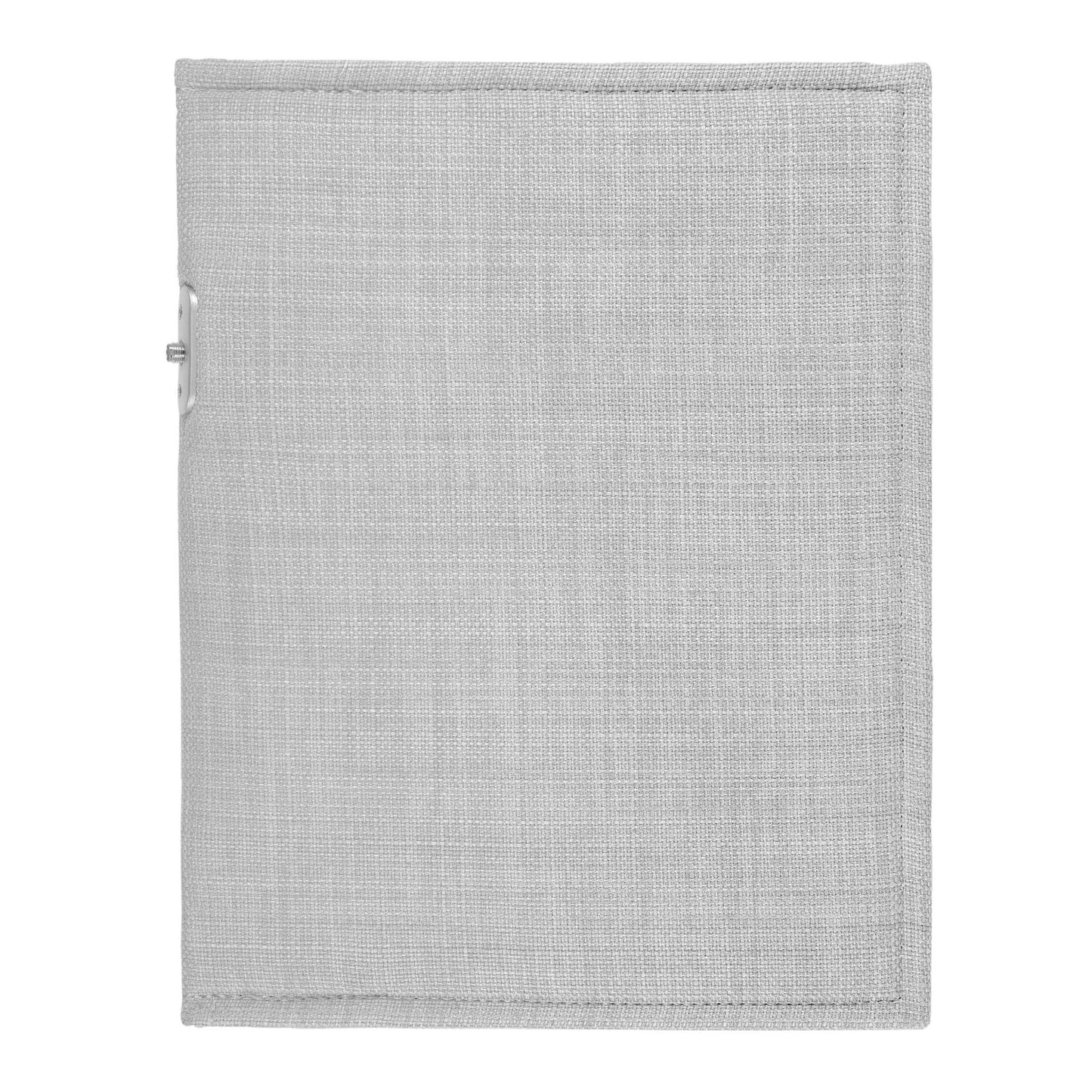 PoM Shield ORIGINAL Phone Faraday Cage in light gray fabric, front view showing smooth woven texture and side closure tab.