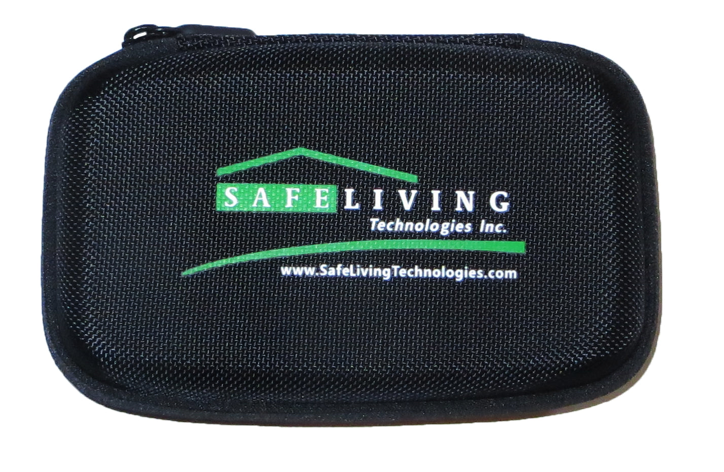 Black protective carrying case for SLT Pro RF Meter Kit with green and white branding and website printed on front.