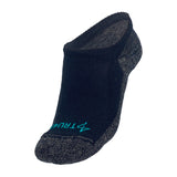 TRU47 Black Merino Wool Grounding Socks - No-Show