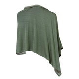 TRU47 Cotton Double Knit Green Moss Short Poncho