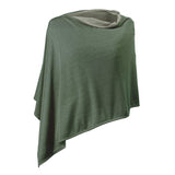 TRU47 Cotton Double Knit Green Moss Short Poncho