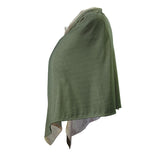 TRU47 Cotton Double Knit Green Moss Short Poncho