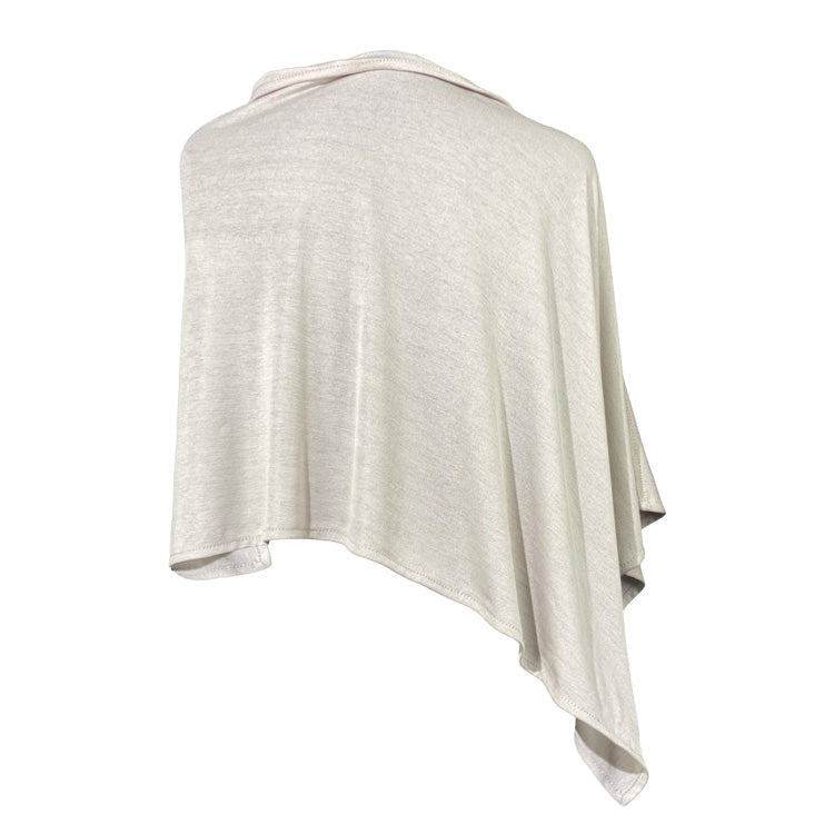 TRU47 Natural Silver Modal Short Poncho