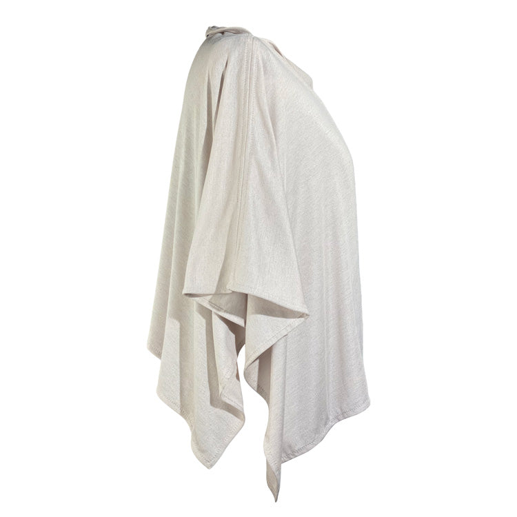TRU47 Natural Silver Modal Short Poncho