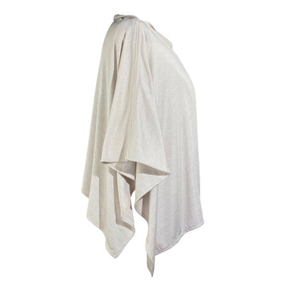 TRU47 Natural Silver Modal Short Poncho