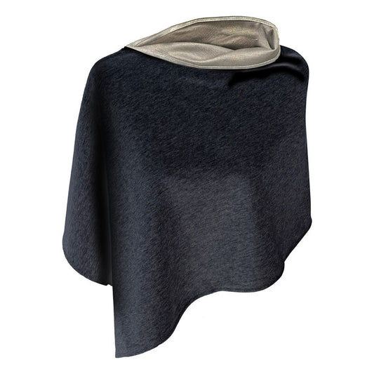 TRU47 Poncho Cotton Double Knit Black-Short