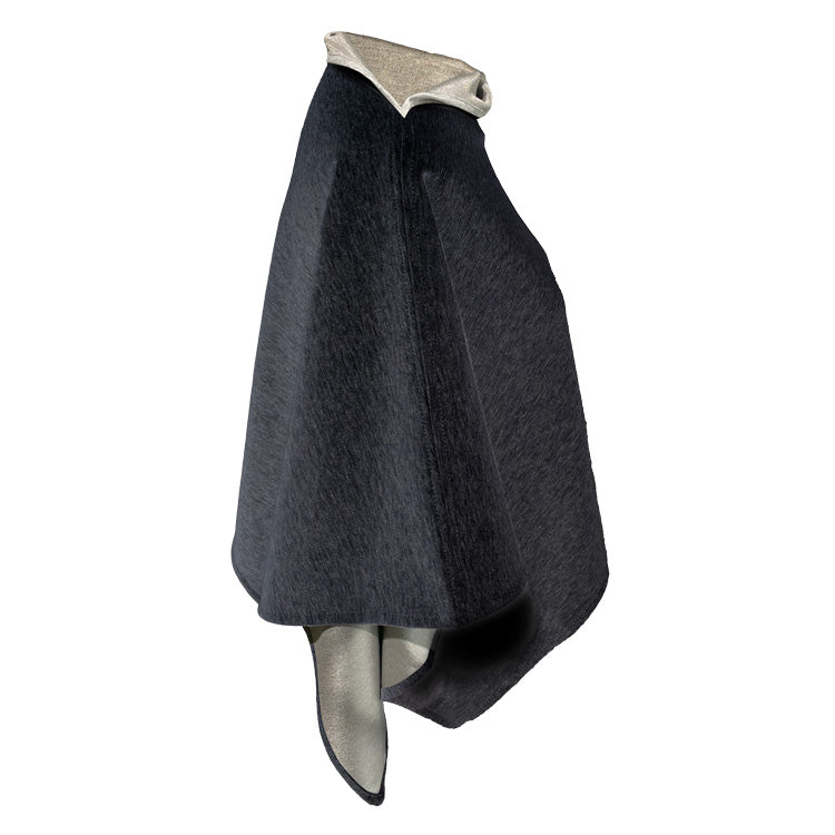 TRU47 Poncho Cotton Double Knit Black-Short