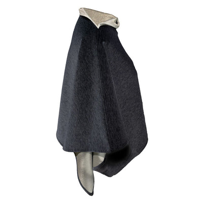 TRU47 Poncho Cotton Double Knit Black-Short