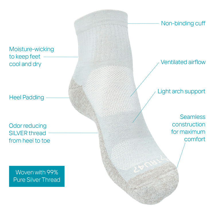 TRU47 Cotton Grounding Socks - Quarter Height