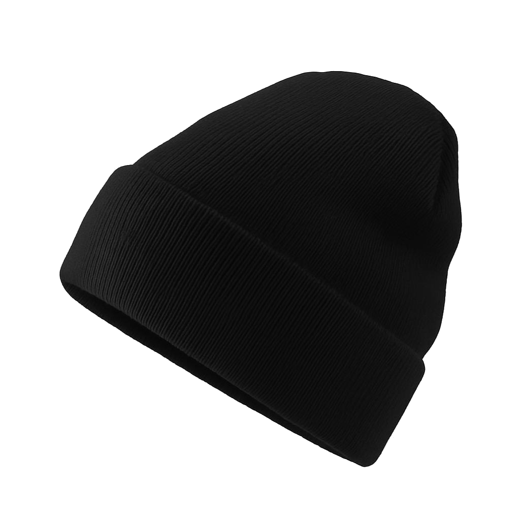 Black ribbed HAVN WaveStopper™ Beanie displayed at an angle against a white background.