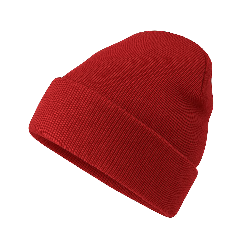 Red ribbed HAVN WaveStopper™ Beanie displayed at an angled view against a white background.