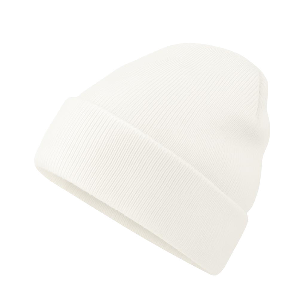 HAVN WaveStopper™ Beanie in cream, displayed at an angle showing the ribbed knit texture and rounded crown shape against a white background.