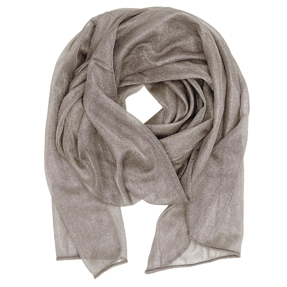 TRU47 Long Silver Mesh Scarf