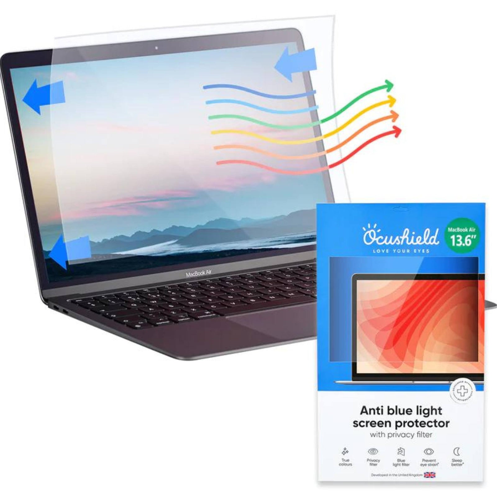 Ocushield Blue Light Screen Protector for MacBook Air &amp; Pro