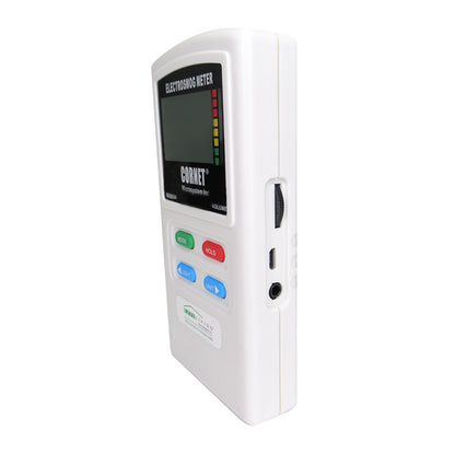 Cornet ED98QPro5G Quad Mode Meter front view showing digital display with colored indicator lights and four operation buttons in white and red.