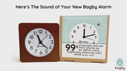 Bagby EMF-Free Classic Silent Analog Alarm Clock