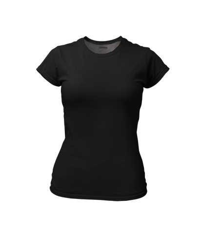 Black HAVN WaveStopper™ T-Shirt 2.0 for women displayed on a flat lay against a white background, front view.