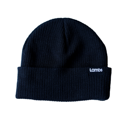 Navy ribbed HAVN WaveStopper™ Beanie with white brand label on front, displayed against white background.