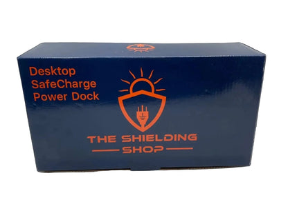 Desktop SafeCharge Power Dock Desk-Mountable Shielded Power Strip and Grounded Charger