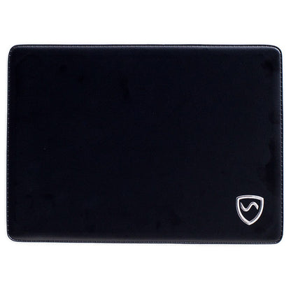Black SYB Tablet Pad with shield logo, front view on white background.